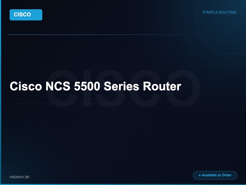 Cisco NCS 5500 Series Router