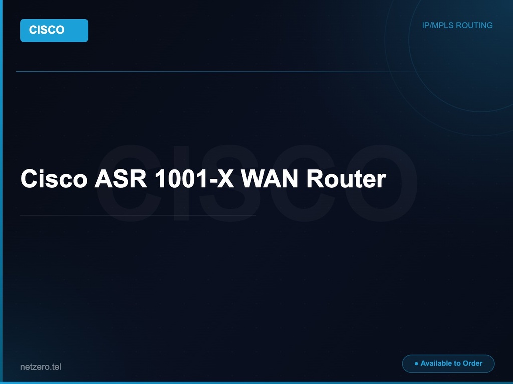 Cisco ASR 1001-X WAN Router