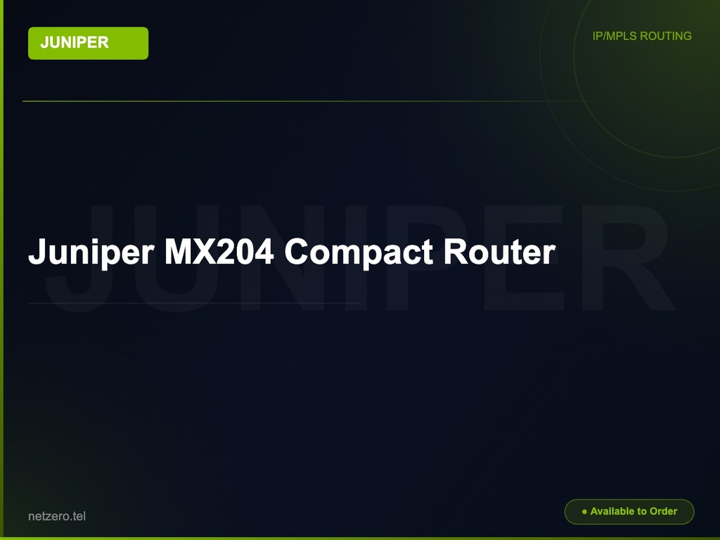 Juniper MX204 Compact Router