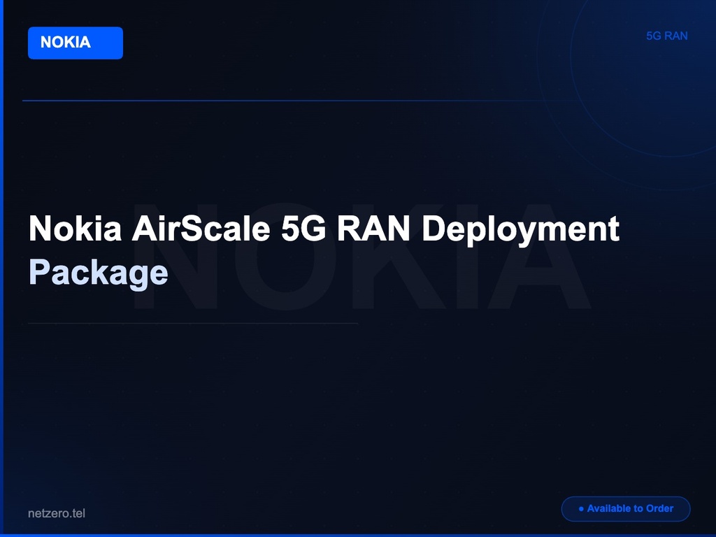 Nokia AirScale 5G RAN Deployment Package
