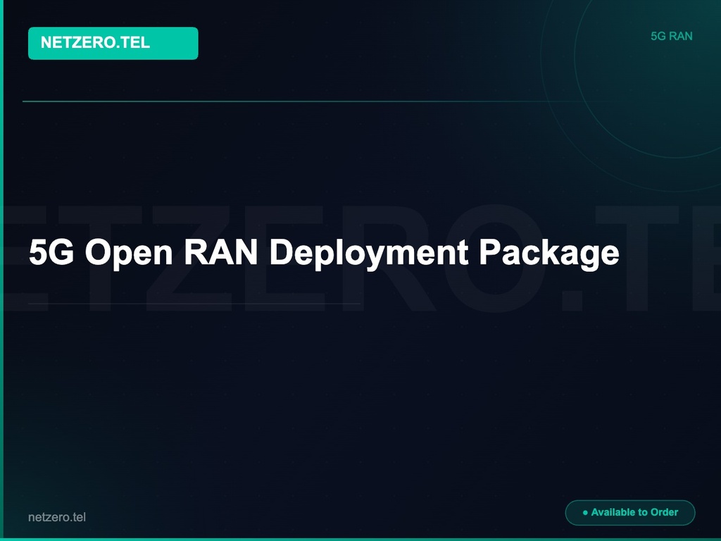 5G Open RAN Deployment Package