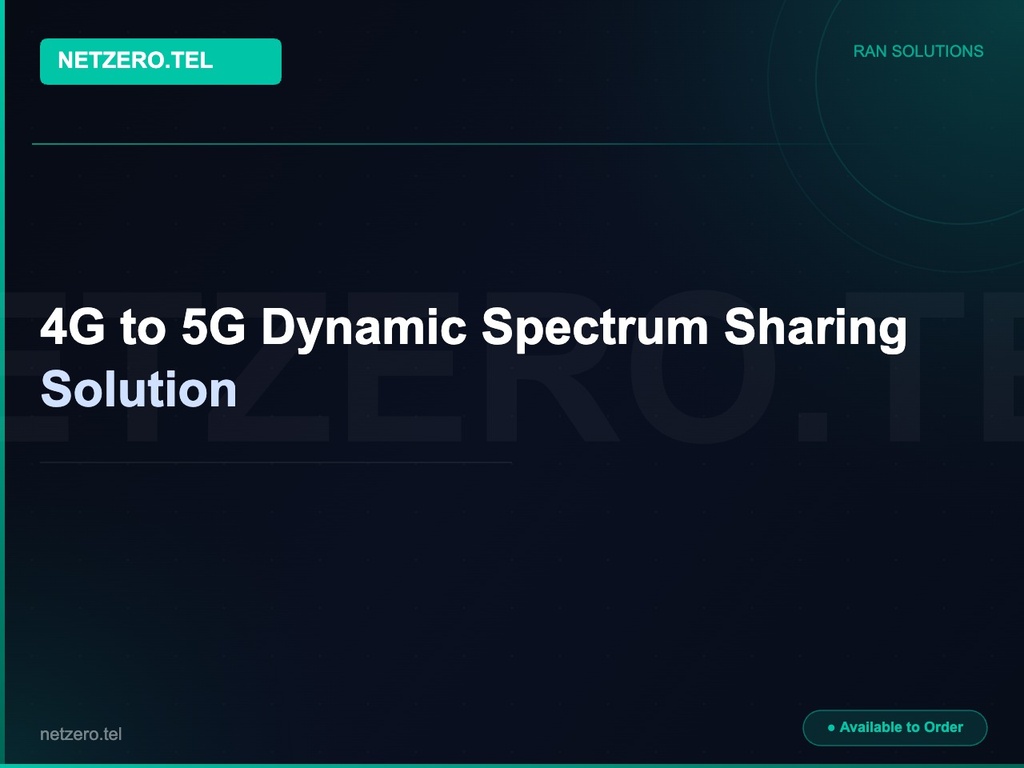 4G to 5G Dynamic Spectrum Sharing Solution
