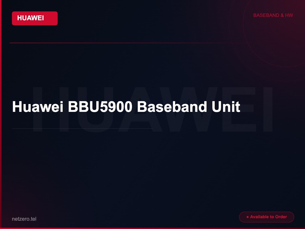 [NZT-VCN-45141] Huawei BBU5900 Baseband Unit